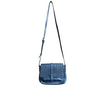 Antik Kraft Navy Leather Crossbody Bag‎